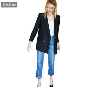 Vintage black double brested oversized blazer